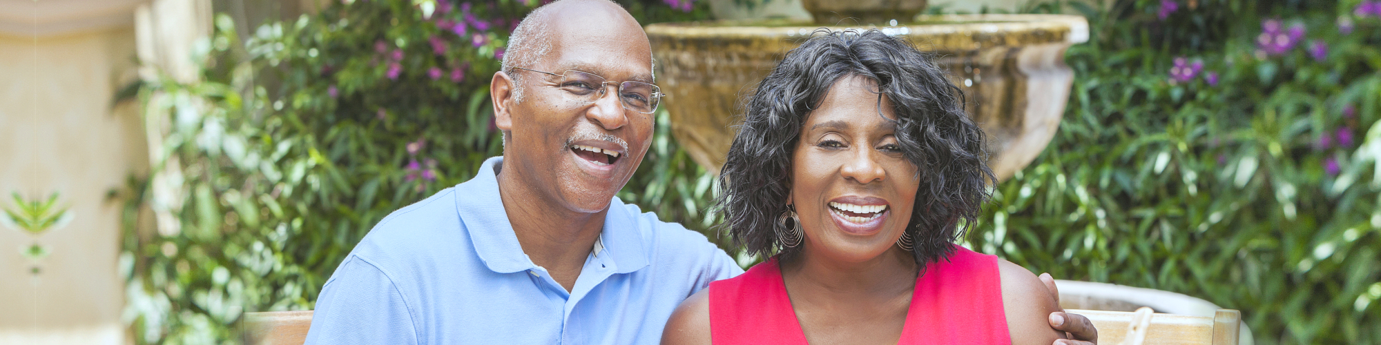 senior couple smiling